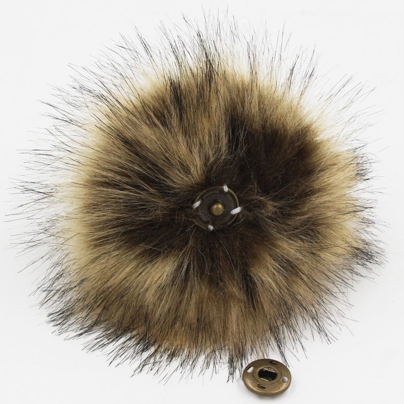 3D-Star 12Pcs DIY Faux Fur Snap Pompoms Ball Mixed Color Fluffy Pompom with Press Button Removable for Knitting Hats Scarves Shoes Bag Charms Accessories - Image 3